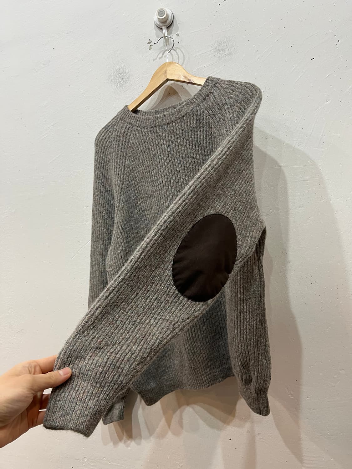 유나이티드 애로우즈 퓨어울 엘보패치 니트 스웨터 L 상품이미지2