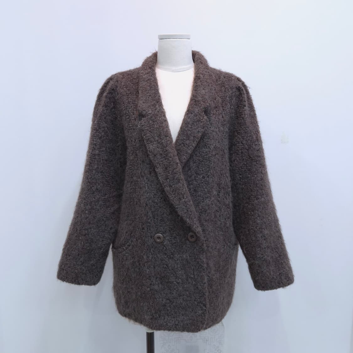 빈티지 울 브클레 더블 자켓형 코트 상품이미지1