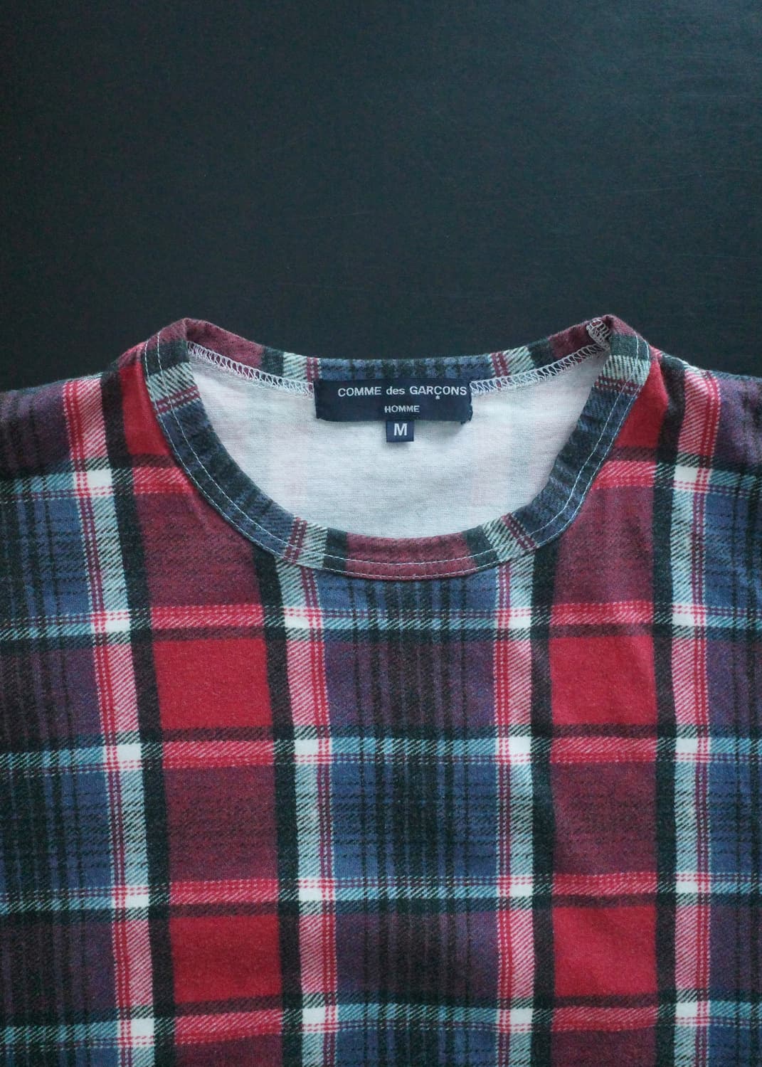꼼데가르송 옴므 체크 티셔츠 상품이미지3