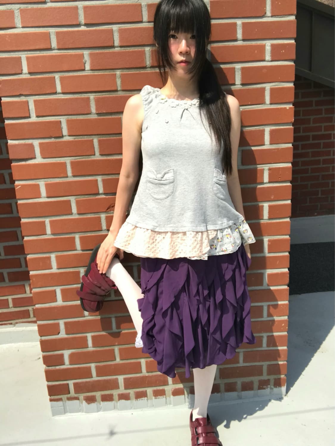 vintage pocket ribbon sleeveless  상품이미지4