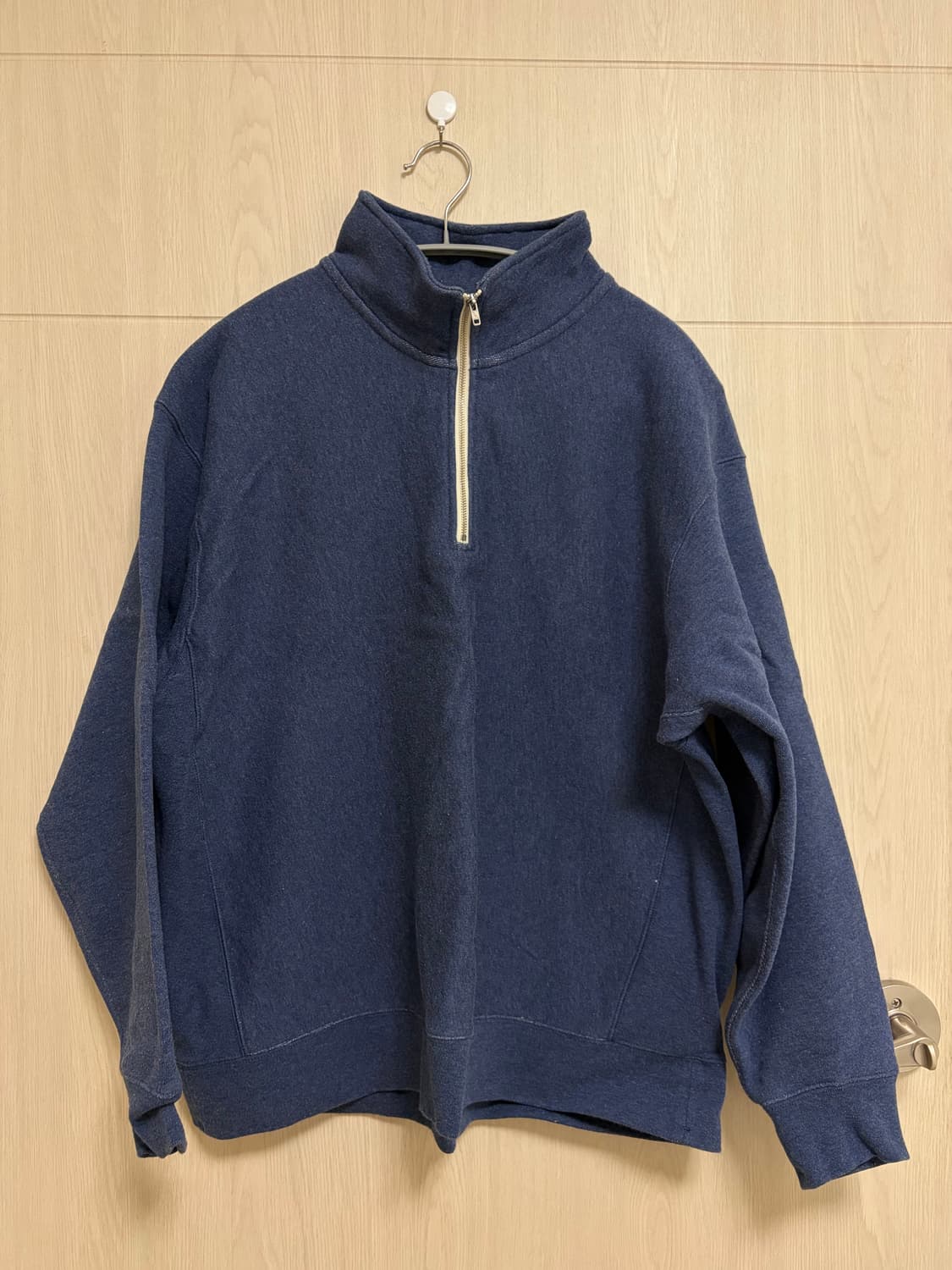 카키스 헤더 하프 집업 풀오버 블루 S사이즈 상품이미지1