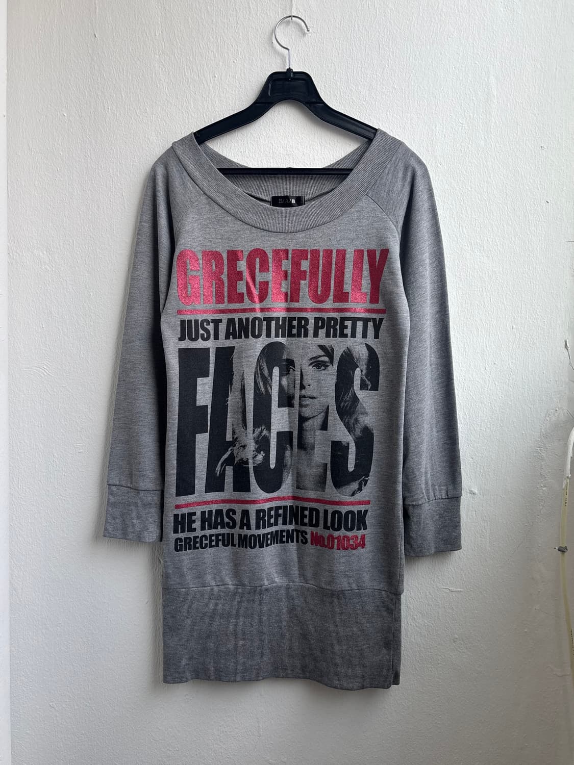 Vintage Grey Graphic Dress 상품이미지4