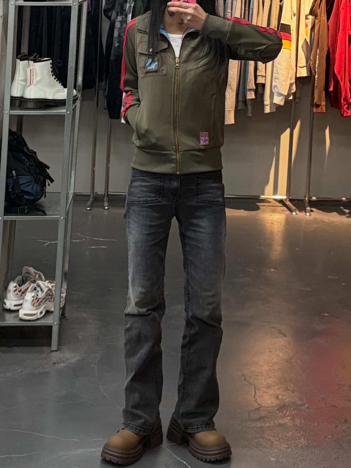 아디다스 패치포인트 올리브그린 트랙자켓 A3295 상품이미지1