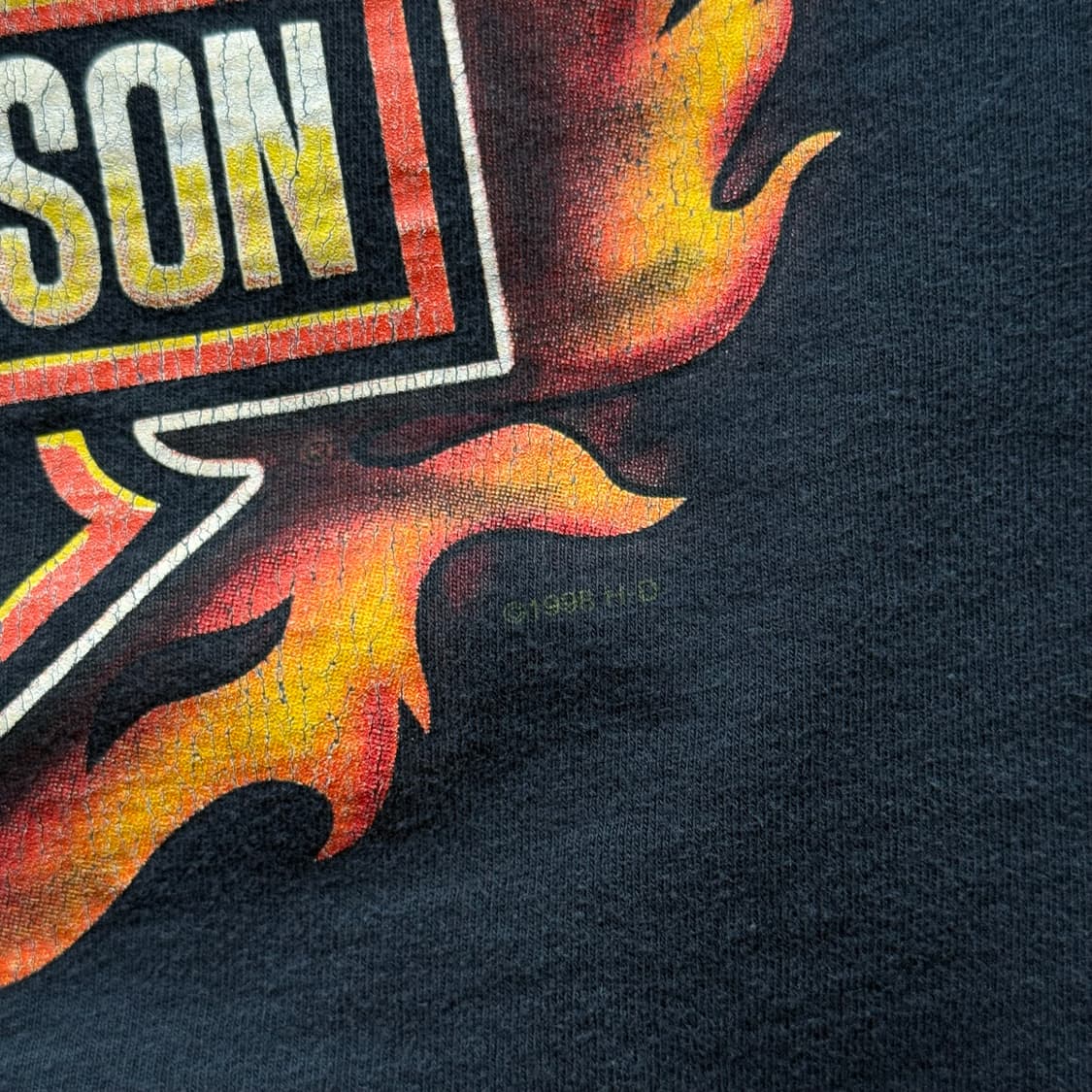 1998 Made in USA 할리 데이비슨 플레임 티셔츠 상품이미지5