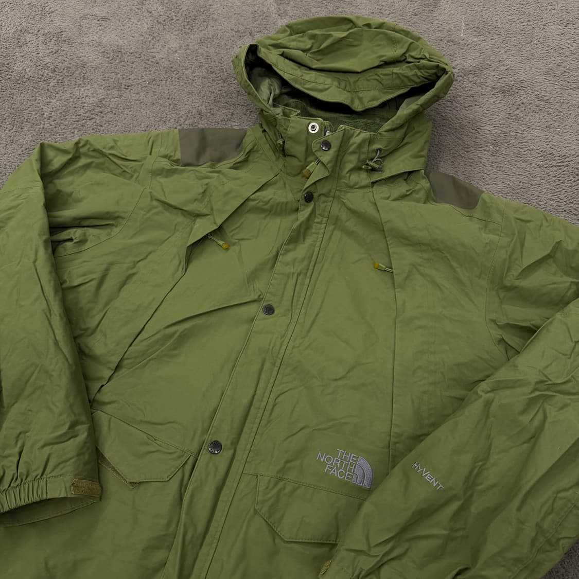 [정품/XL] 노스페이스 하이벤트 후드 야상 카키 바람막이 자켓 상품이미지1