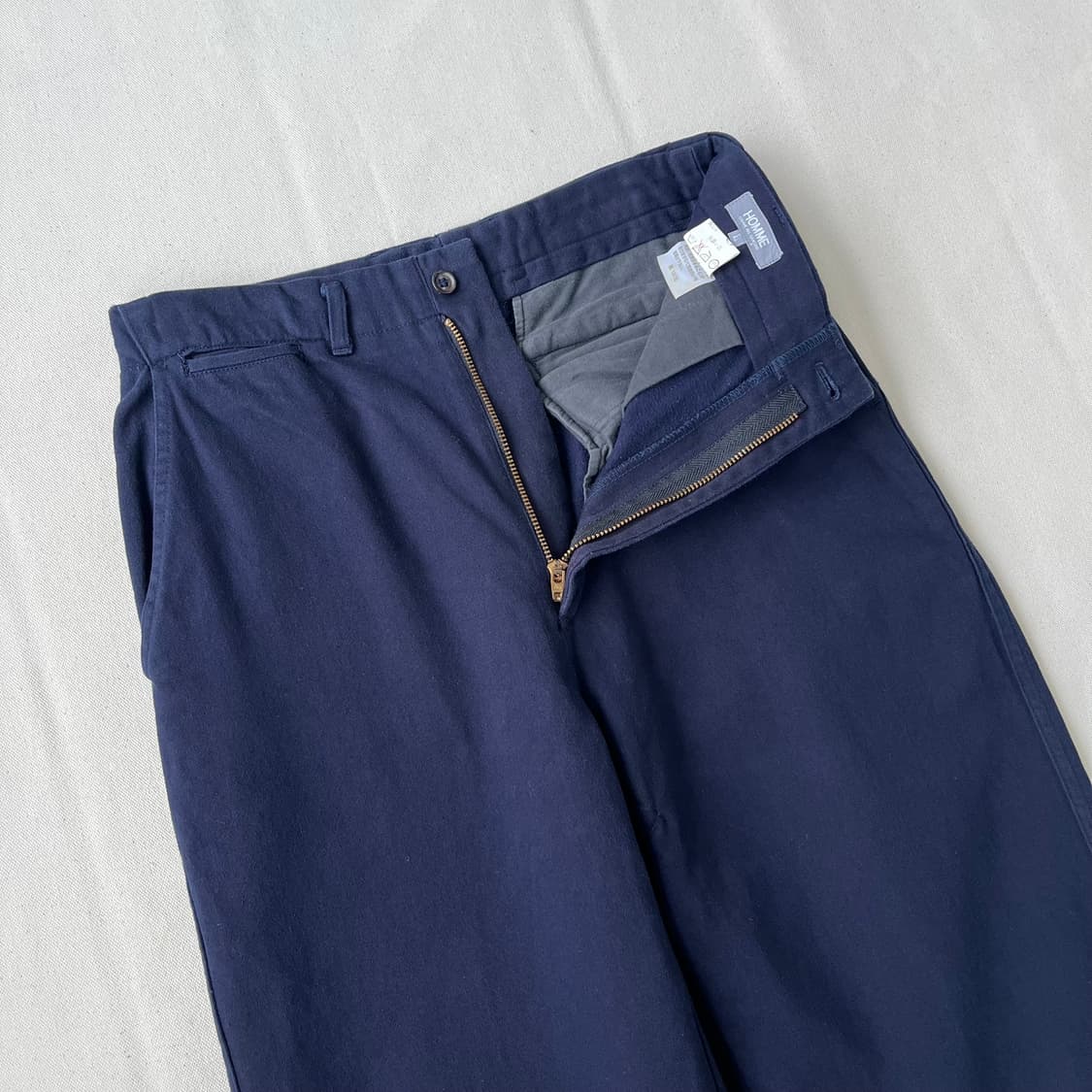 꼼데가르송옴므 80s 초기 네이비 코튼 팬츠 상품이미지3
