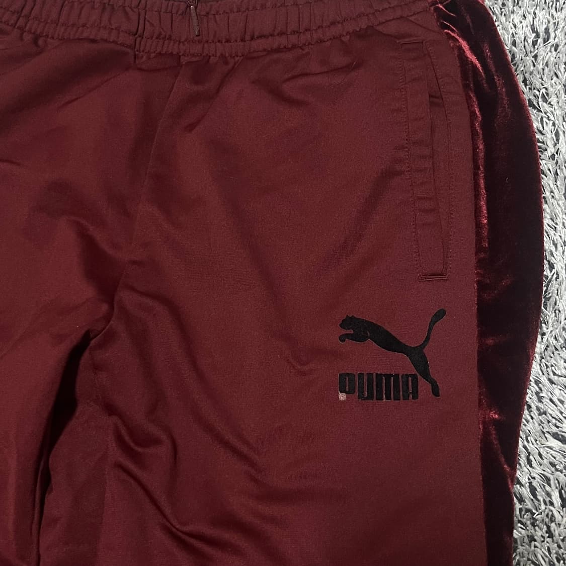 퓨마 버건디 벨벳 셋업 상품이미지4