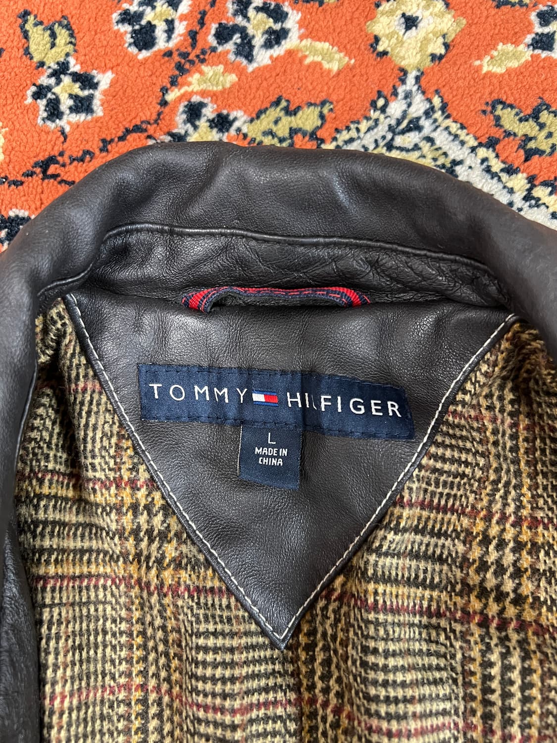 [L] 타미힐피거 A-2 빈티지 리얼레더 가죽자켓 다크브라운 상품이미지4