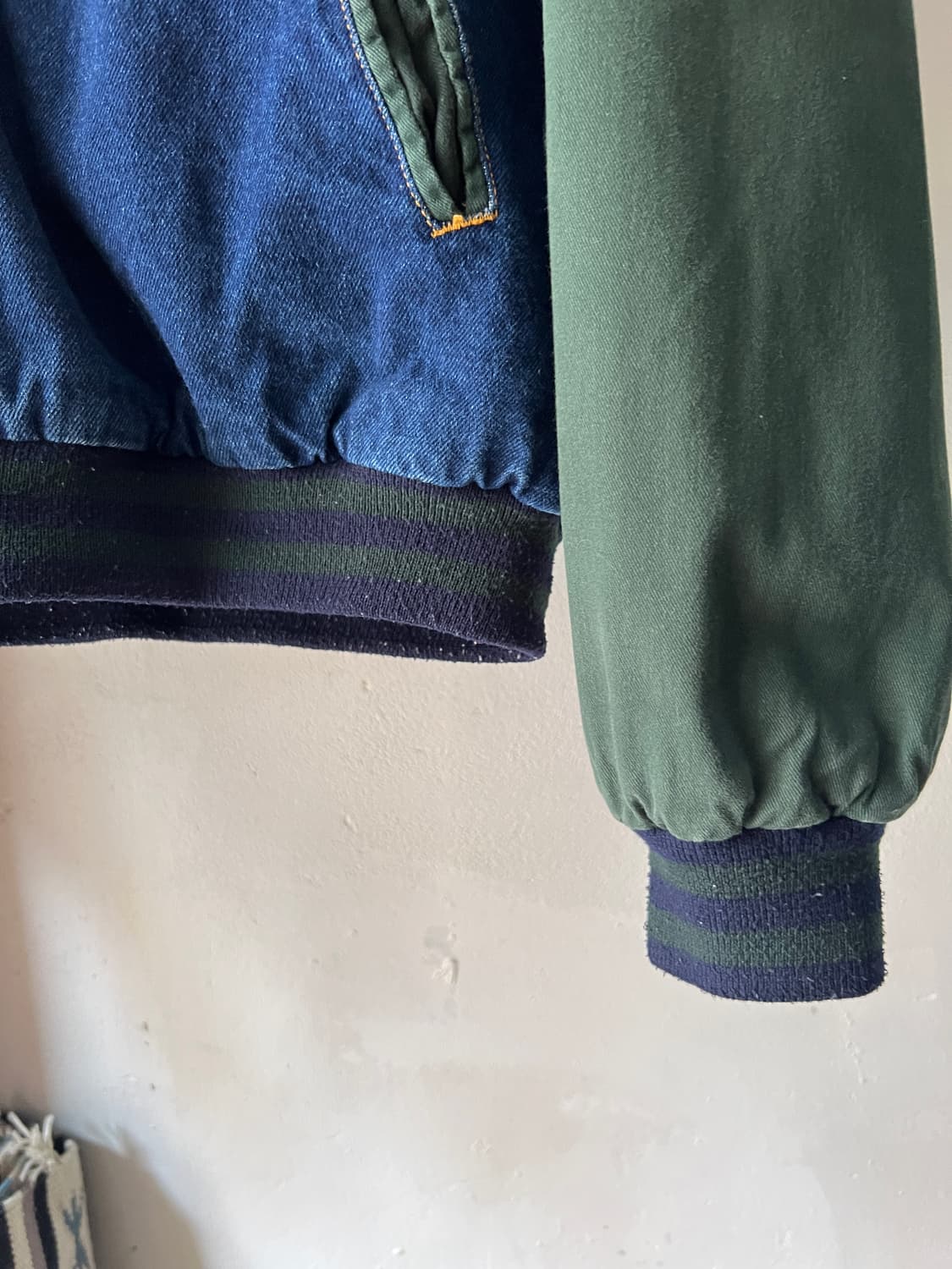 [L]90's WearGuard USA 데님 봄버 바시티 자켓 상품이미지6