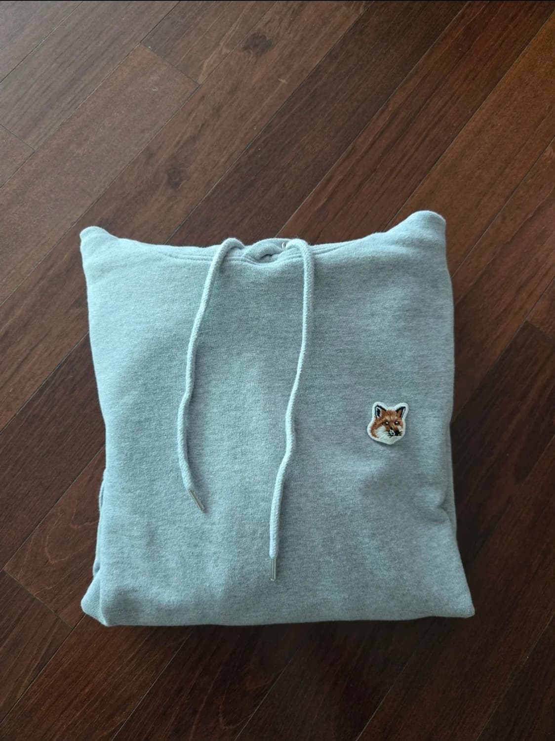 메종키츠네 폭스 헤드 후드티 그레이 상품이미지2