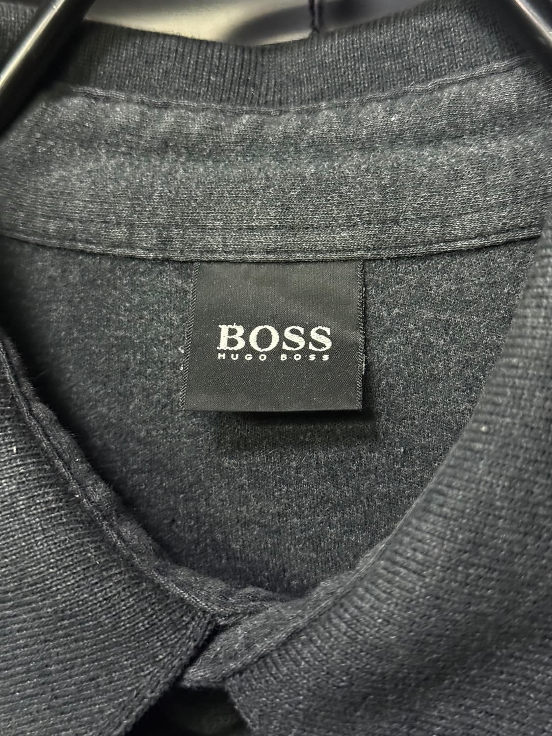 휴고 보스 차콜 코튼 면 긴팔 카라 티셔츠 명품 빈티지 M 95 폴로 상품이미지6
