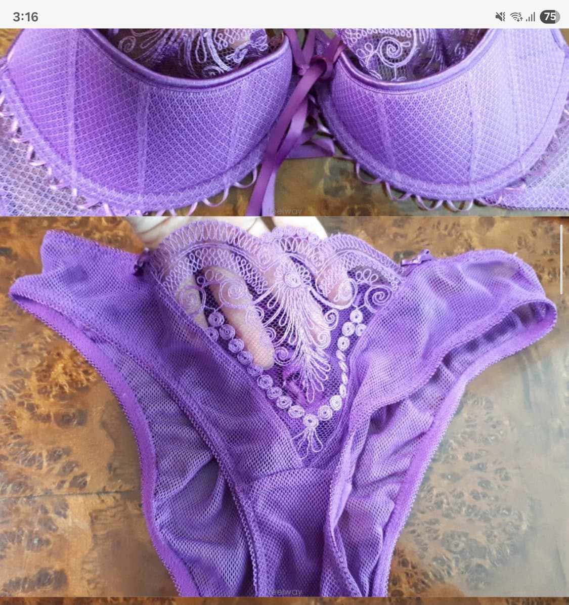 새상 프랑스 명품 valisere 브라 팬티 세트  상품이미지5