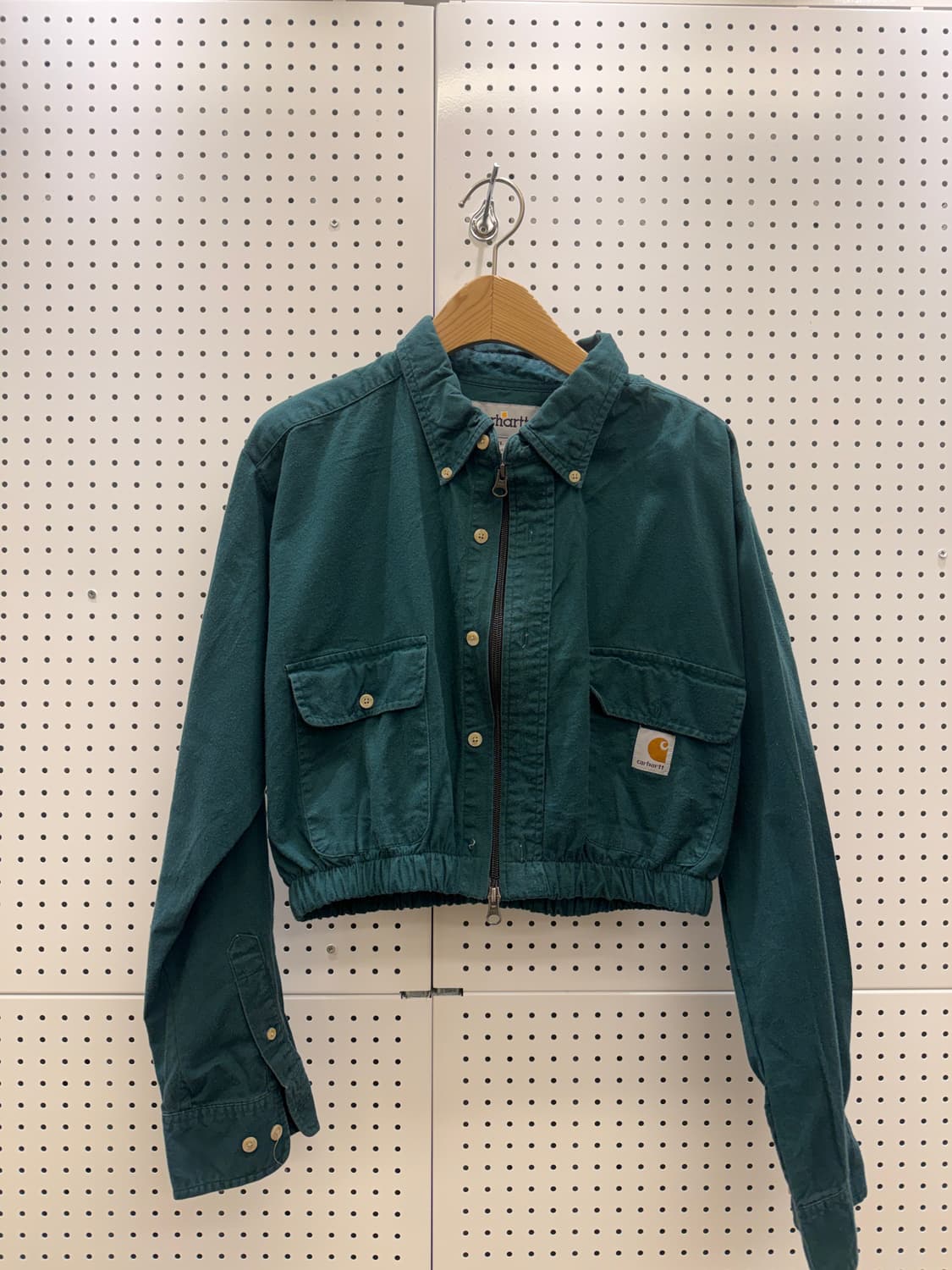 칼하트 크롭 집업 자켓 그린 U510 상품이미지2