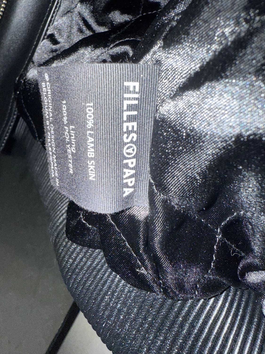 FILLES A PAPA 램스킨 패치워크 가죽 자켓  상품이미지6