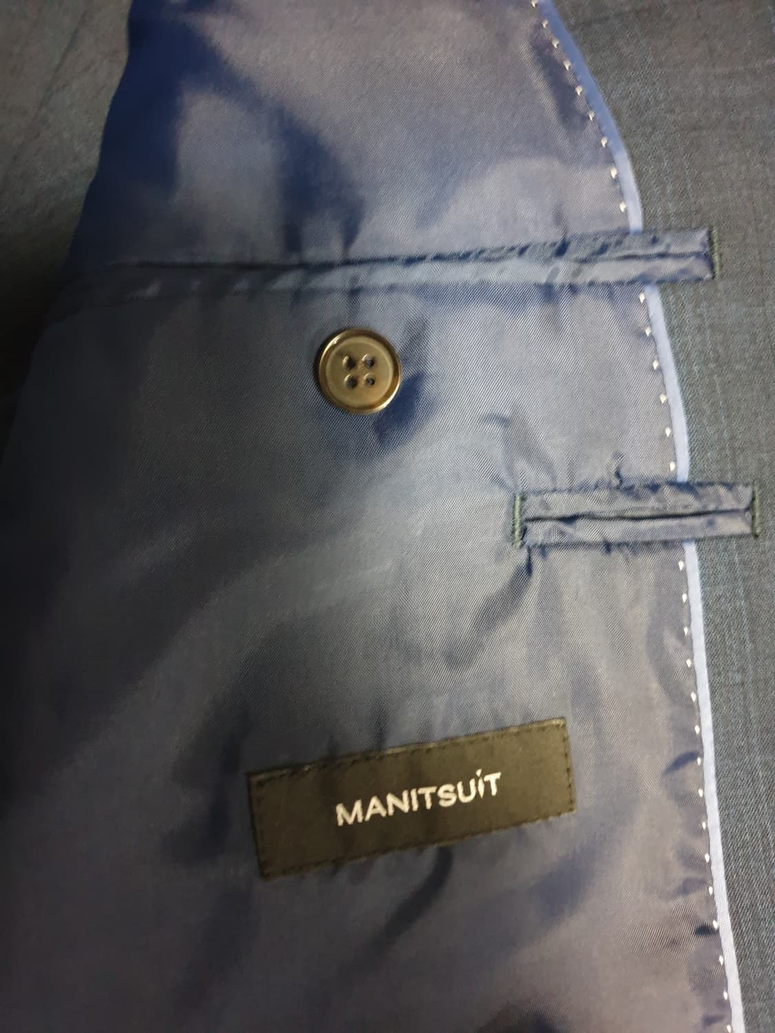 맨잇수트 트윌 봄 여름용 클래식 수트셋업 네이비 상품이미지3