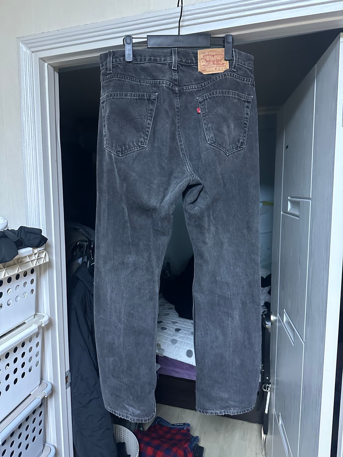 [36X32] 90s 빈티지 리바이스 505 흑청 상품이미지3