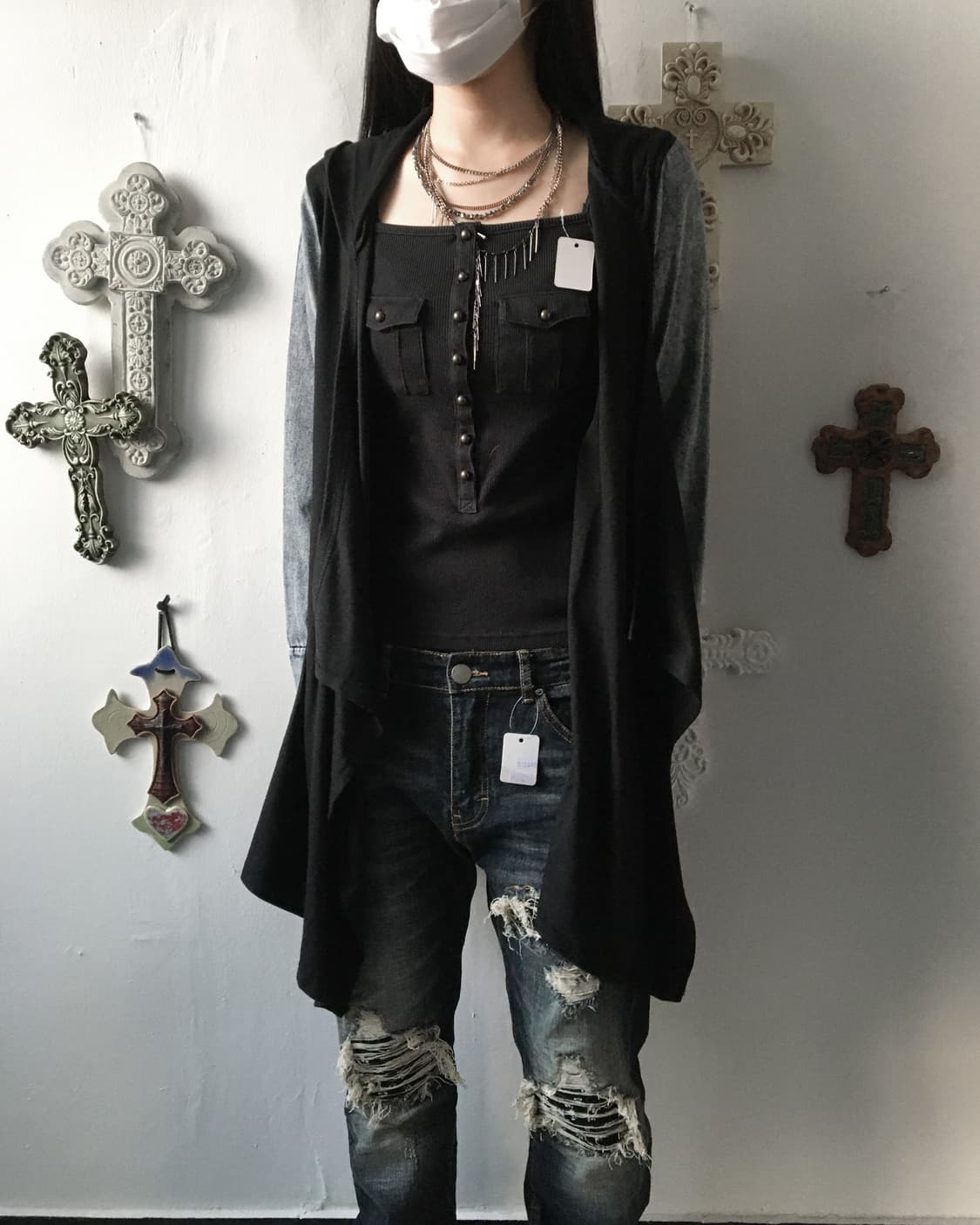 Back printing point hood drape open card 상품이미지7