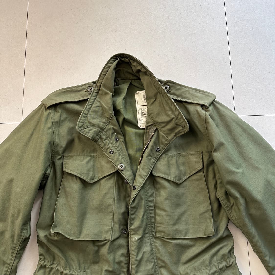 80s 미군 오리지널 M65 필드자켓 알파 OG-107 스몰-롱  상품이미지2