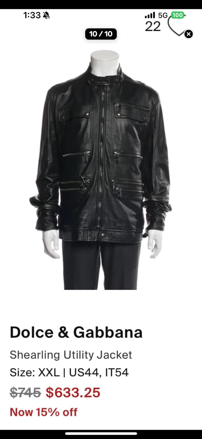 돌체앤가바나 00's 아카이브 멀티 짚 모토 레더 자 켓 상품이미지10