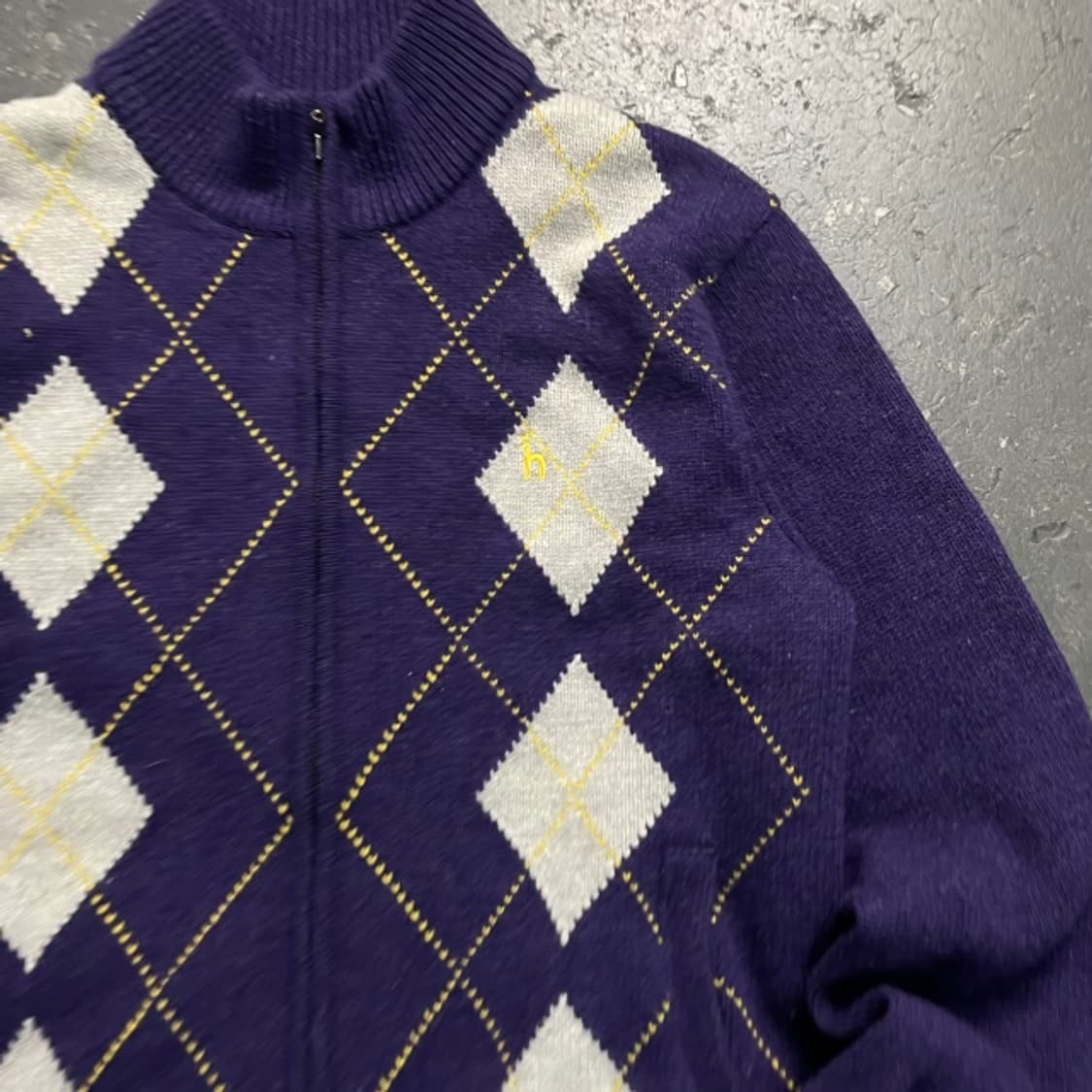 100 헤지스 아가일 니트집업  상품이미지2