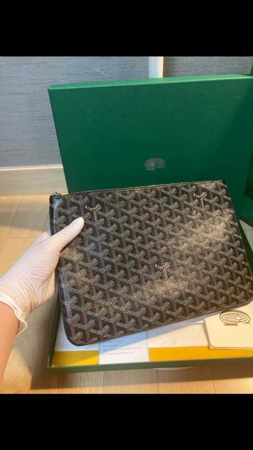 (새상품급/풀구성) 고야드 클러치백 블랙 mm 상품이미지3