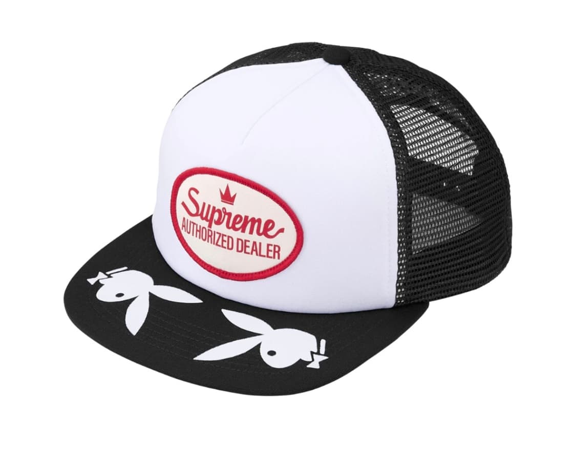 슈프림 x 플레이보이 메쉬 백 5-패널 블랙 상품이미지1