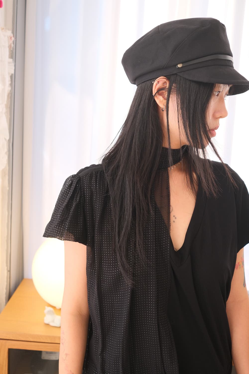 Layered halter neck mini dress 상품이미지2