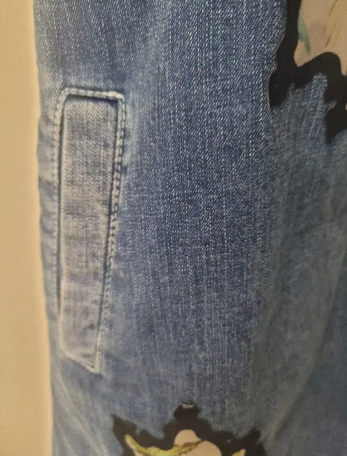 오즈세컨 O2nd 유니크 아플리케 데님 원피스 상품이미지5