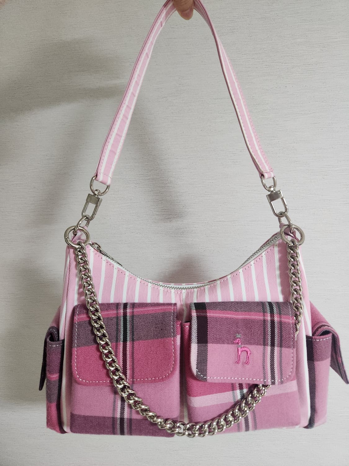 켈리즈 핑크  크로플백 with 헤지스 상품이미지1