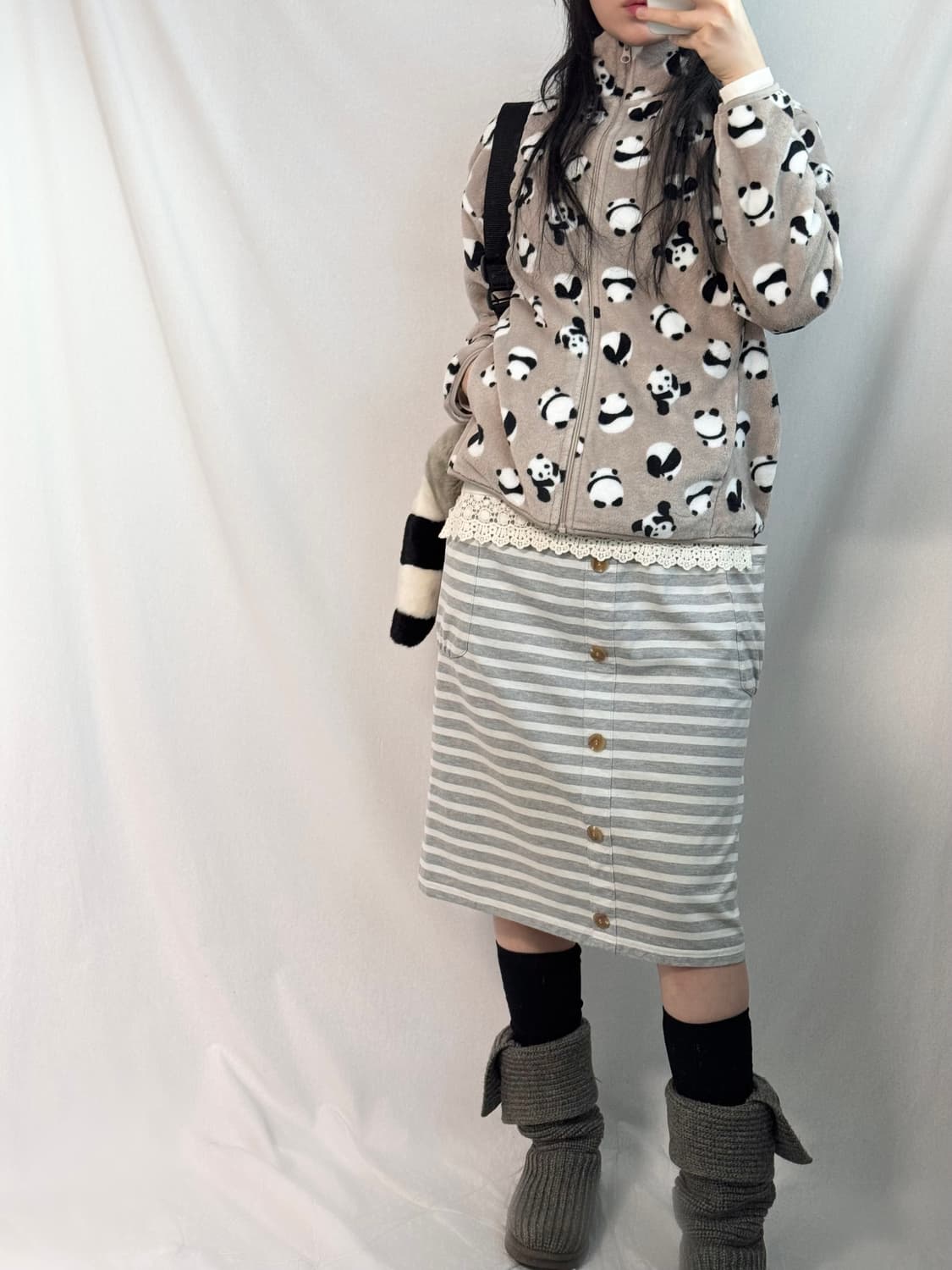 로프 디테일 레이스 밑단 롱 슬리브 티 상품이미지5