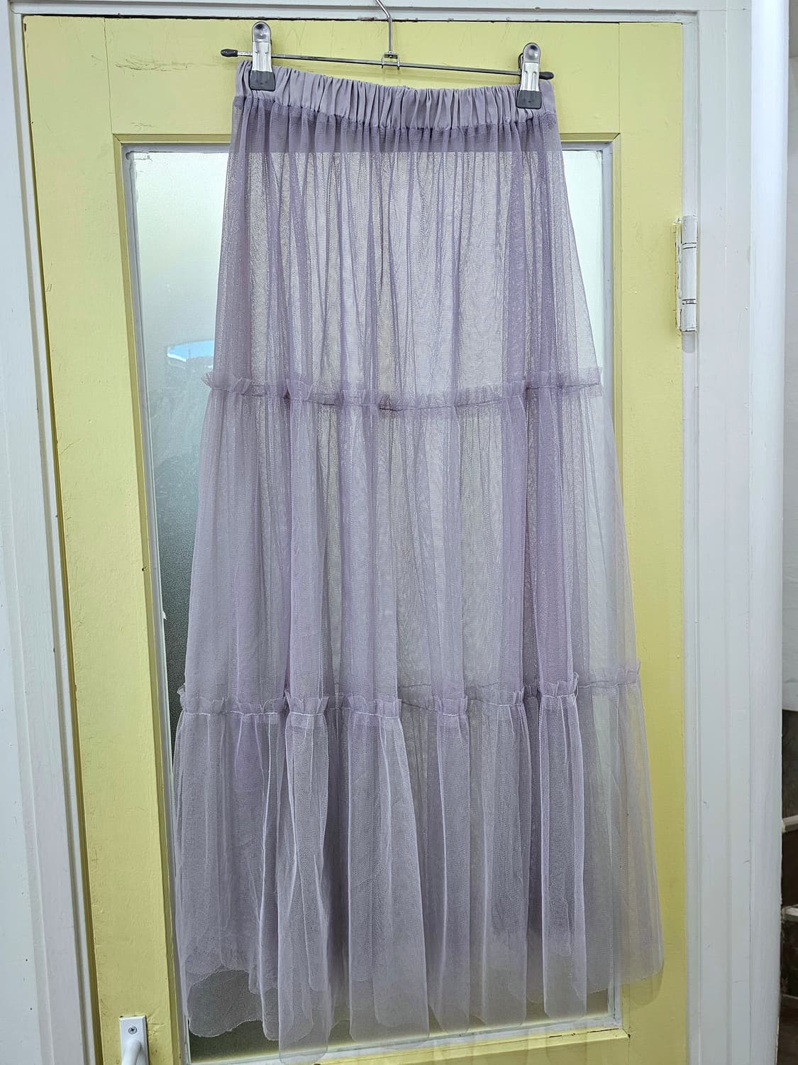 라이트그레이 캉캉 시스루 튤 스커트 상품이미지5