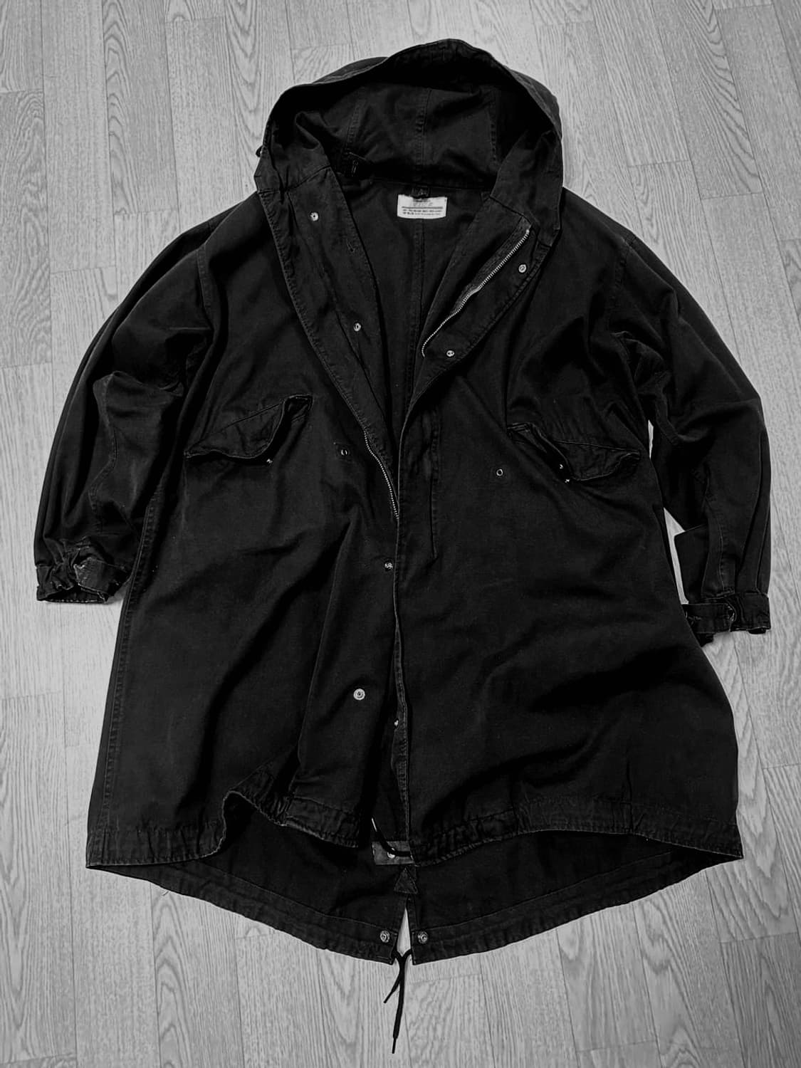  미군 M1951 피쉬테일 복각 개파카 블랙 외피 XL 105 상품이미지4