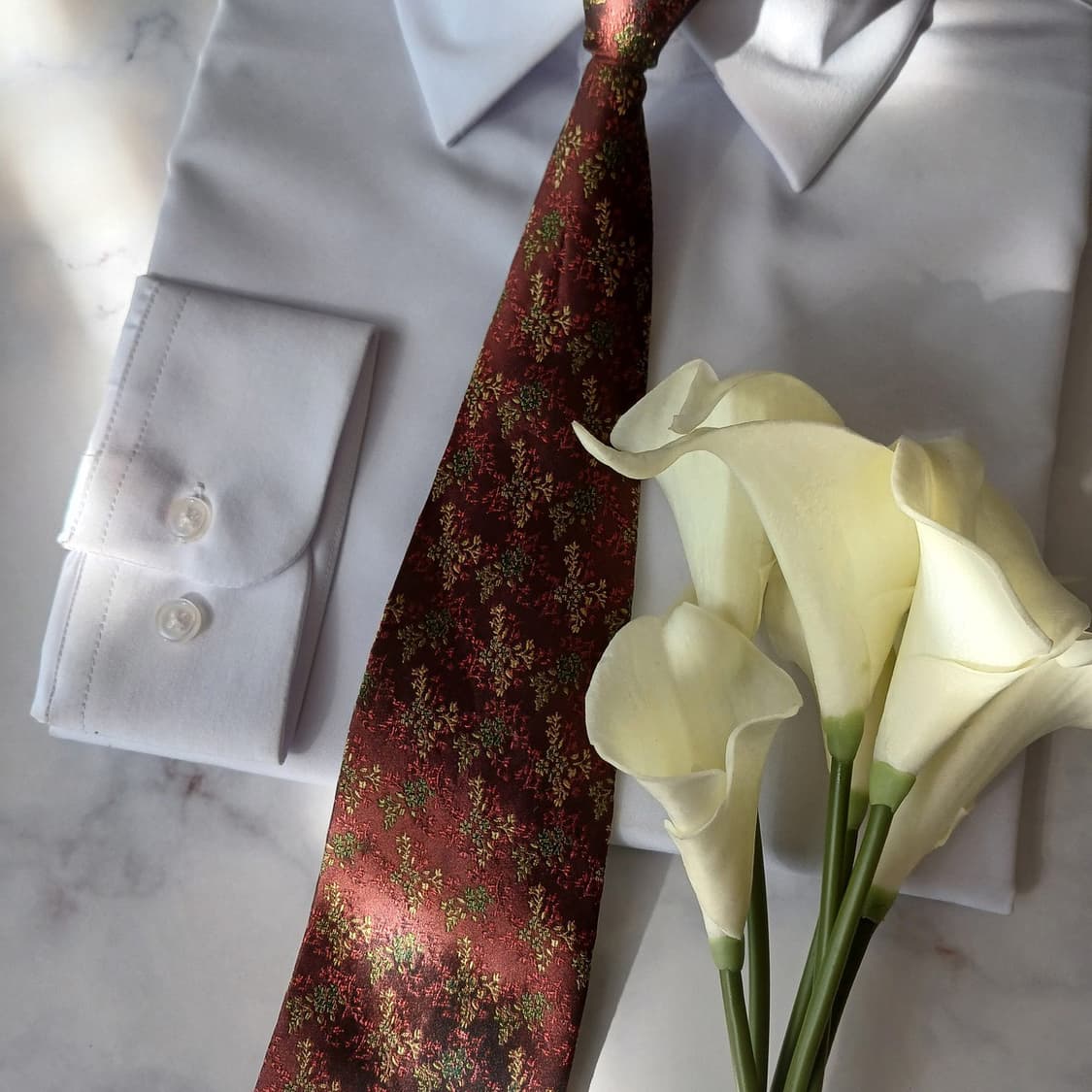 입생로랑 실크 플로럴 자카드 넥타이 9.1cm A+등급 A18868
 상품이미지6