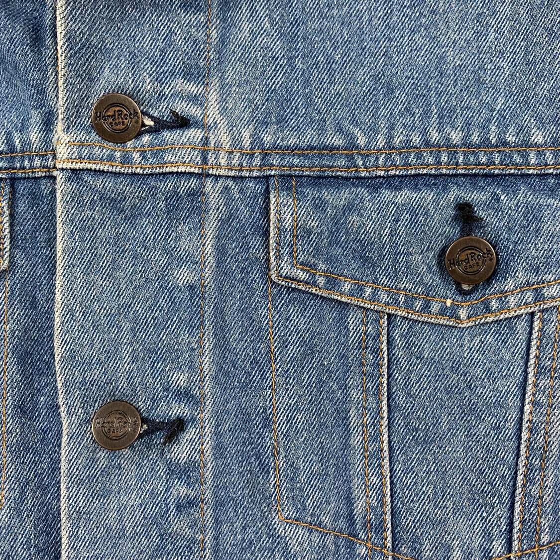 빈티지 하드락 카페 뉴욕 자수로고 데님 자켓 상품이미지5