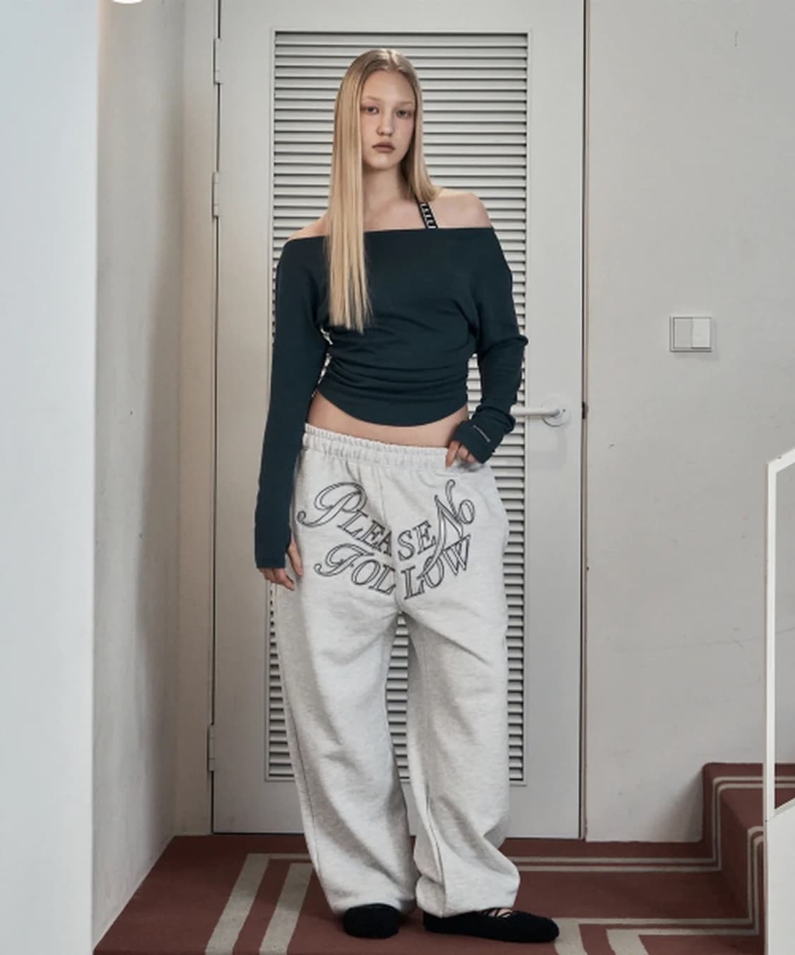 (새상품) 플노팔 마미조거 화이트 멜란지 상품이미지2