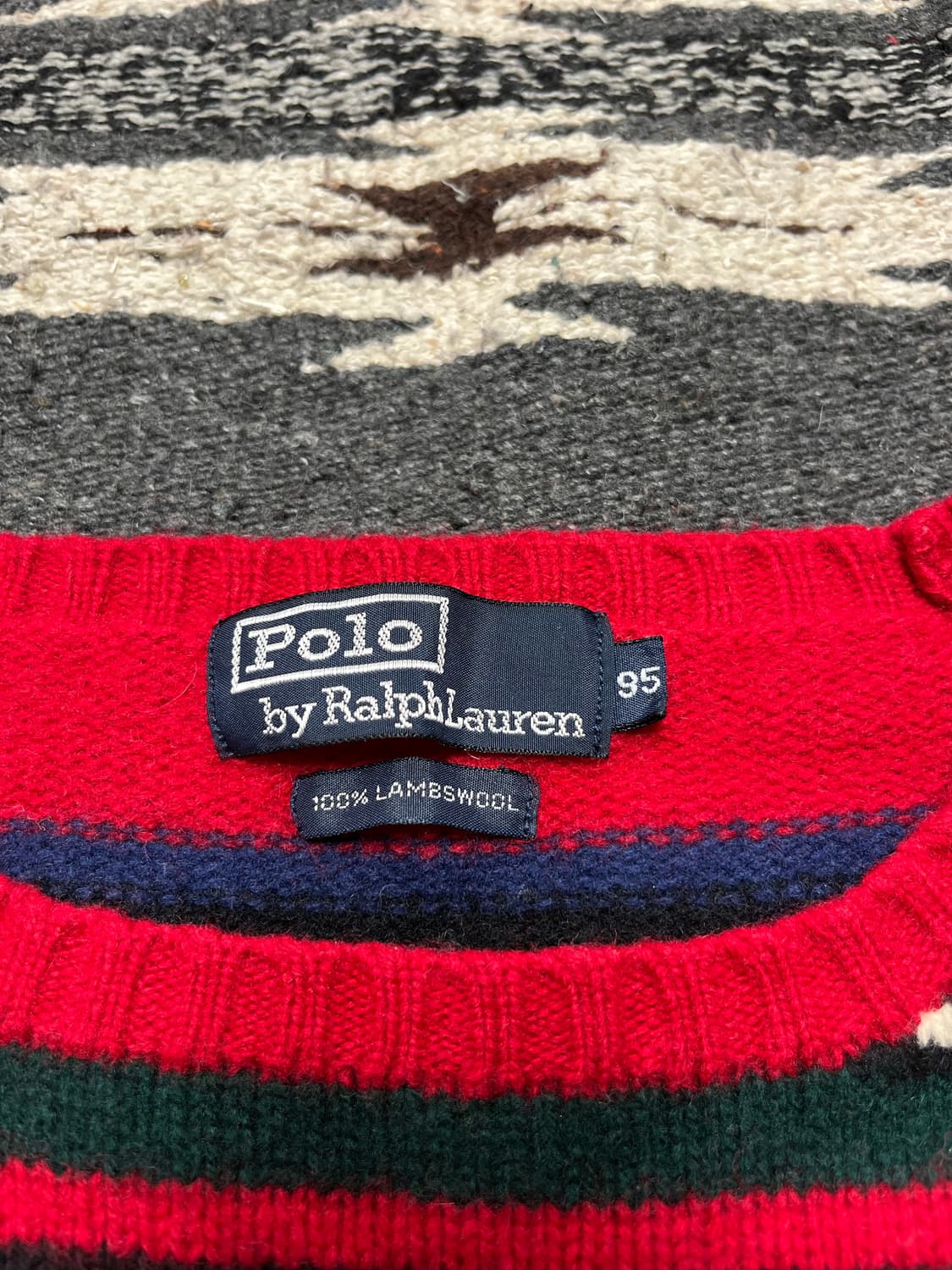 90‘s Polo ralphlauren lambs wool knit    상품이미지3