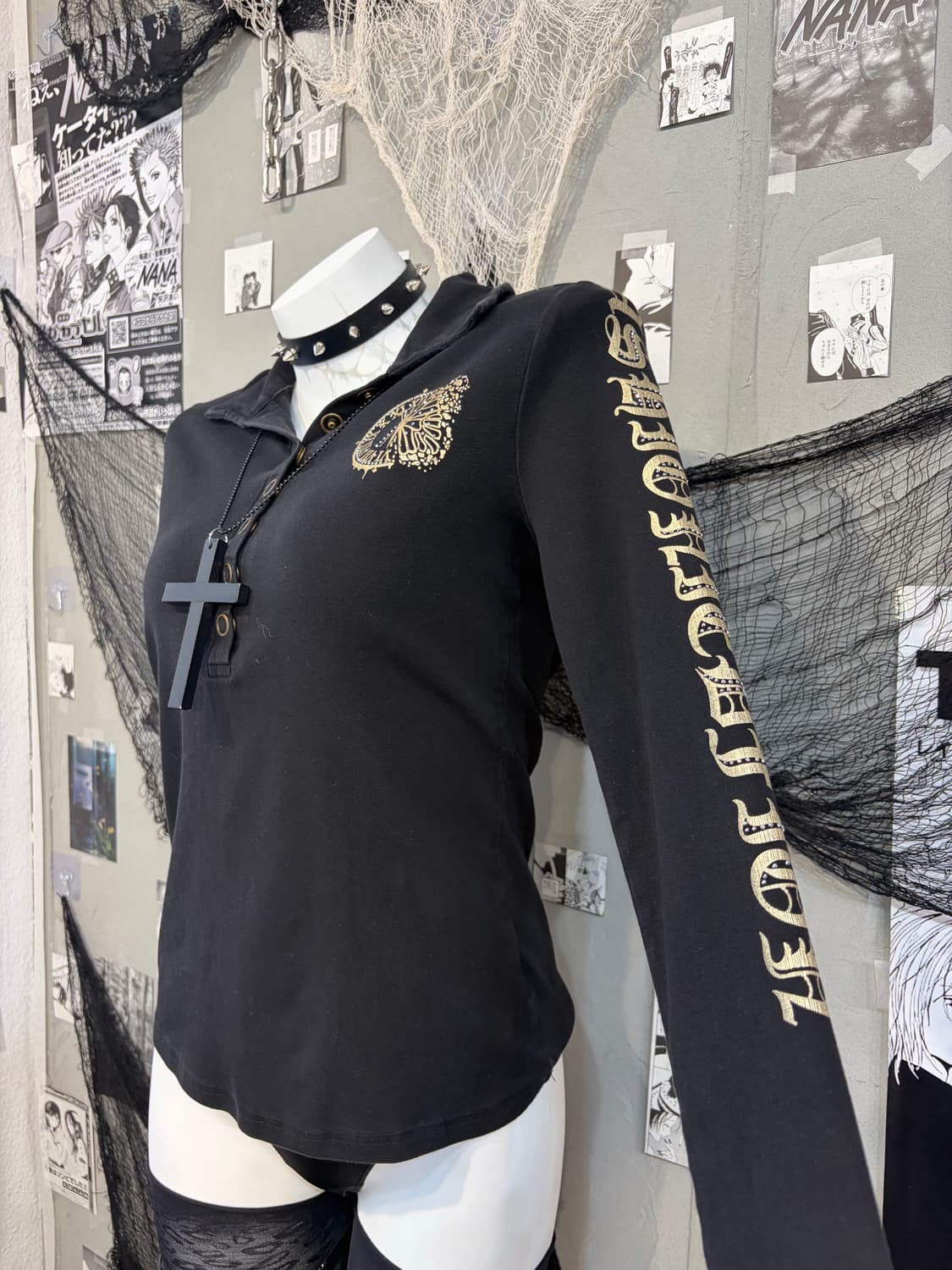 Y2K cubic lettering Glitter long sleeve 상품이미지3