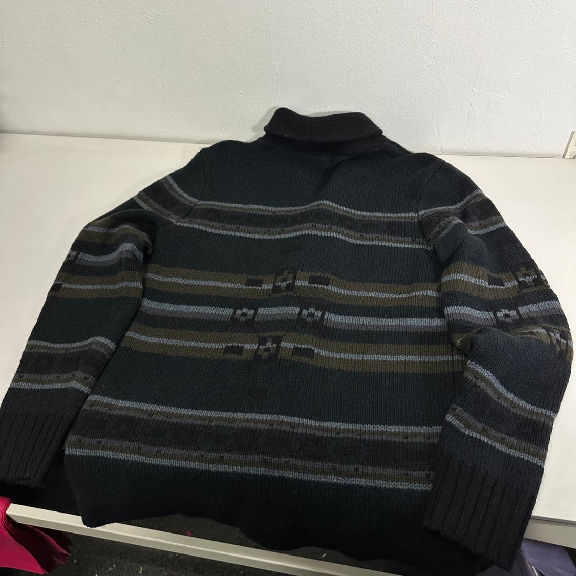 M 리바이스 다크네이비 스트라이프 떡볶이버튼 숄카라 상품이미지6