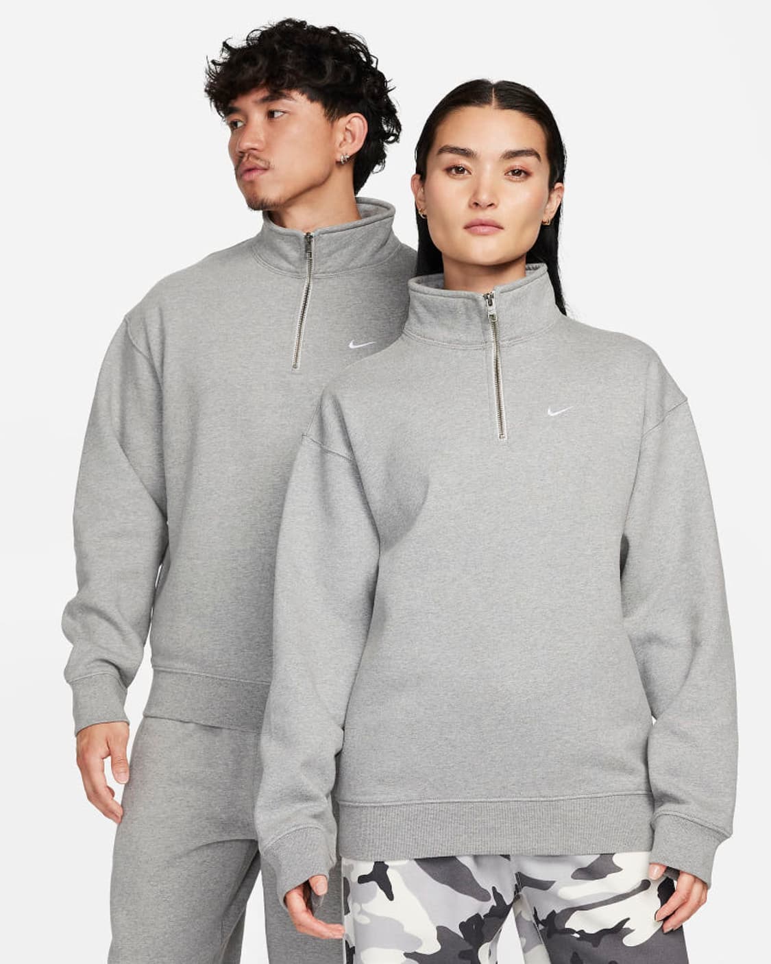 나이키 솔로 스우시 쿼터집 탑 그레이 상품이미지1