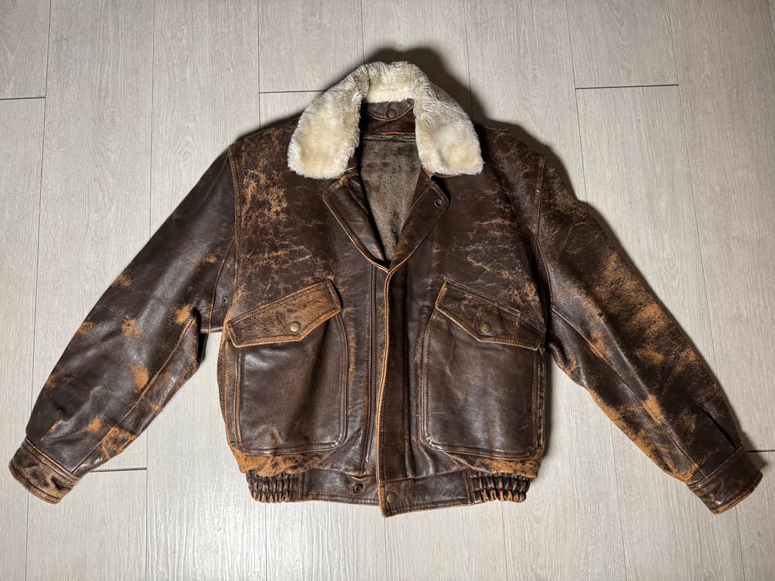 빈티지 가죽자켓(퍼 분리 가능) 상품이미지2
