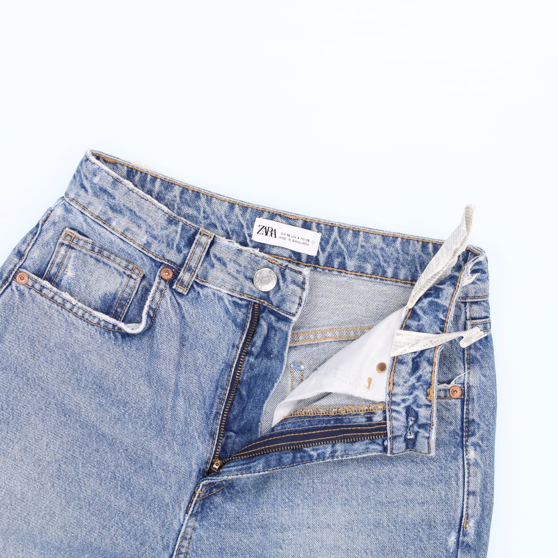 [EUR 36] 자라 여성 연청 데님팬츠 1104HR3 상품이미지3