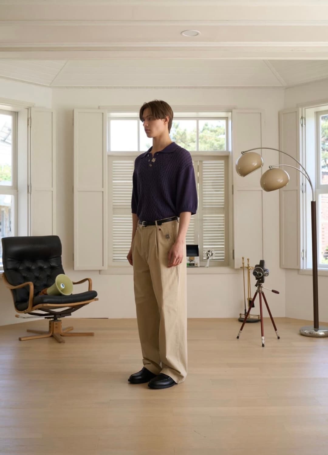 웨이비니스 멀티 버튼 코튼 팬츠 베이지 상품이미지1