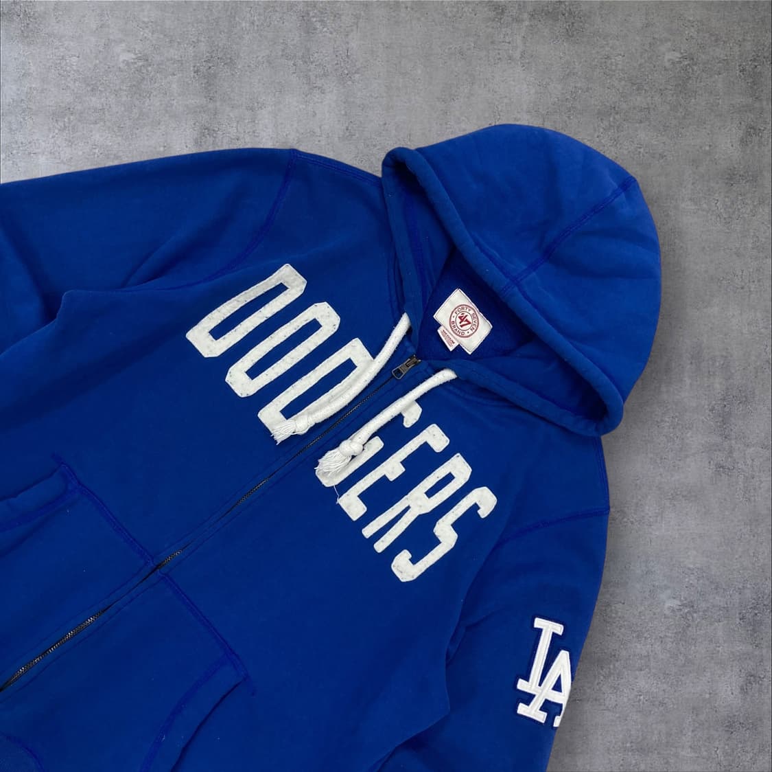 포티세븐 LA다저스 스펠아웃 블루 후드 집업 상품이미지2