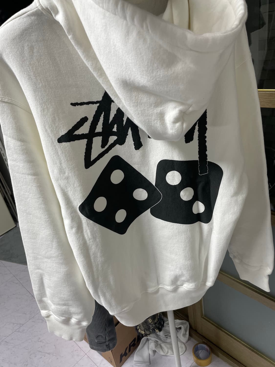 스투시 다이스 피그먼트 다이드 후드 내츄럴 상품이미지2