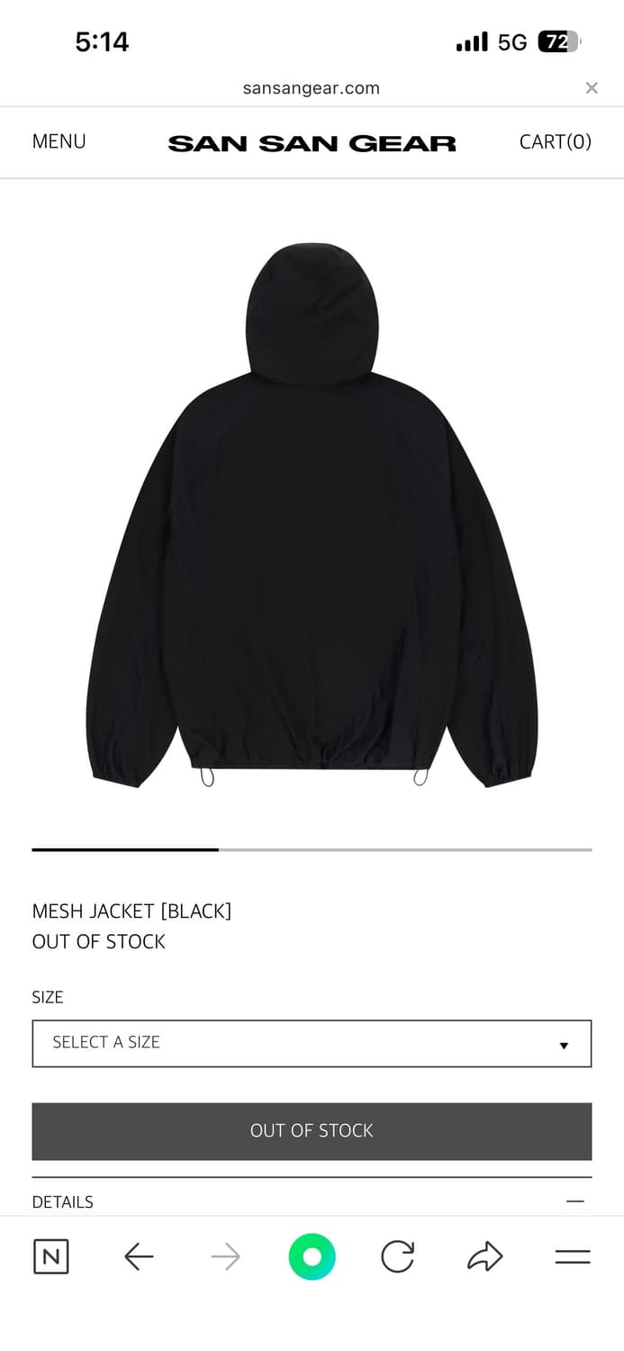 산산기어 메쉬자켓 (3) 미시착 새상품 상품이미지2