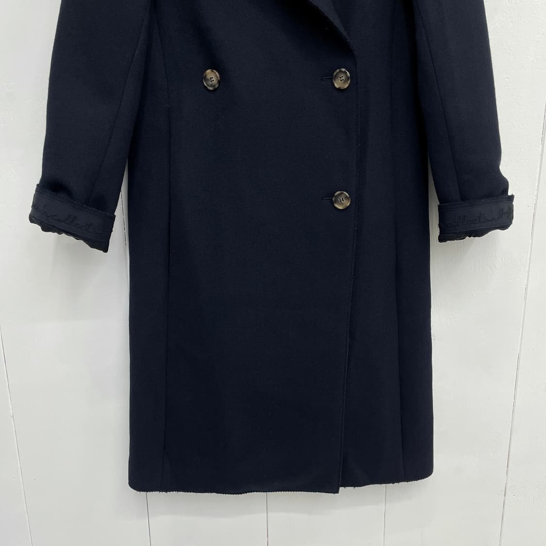 LANVIN COLLECTION 더블 롱 코트 네이비 상품이미지4