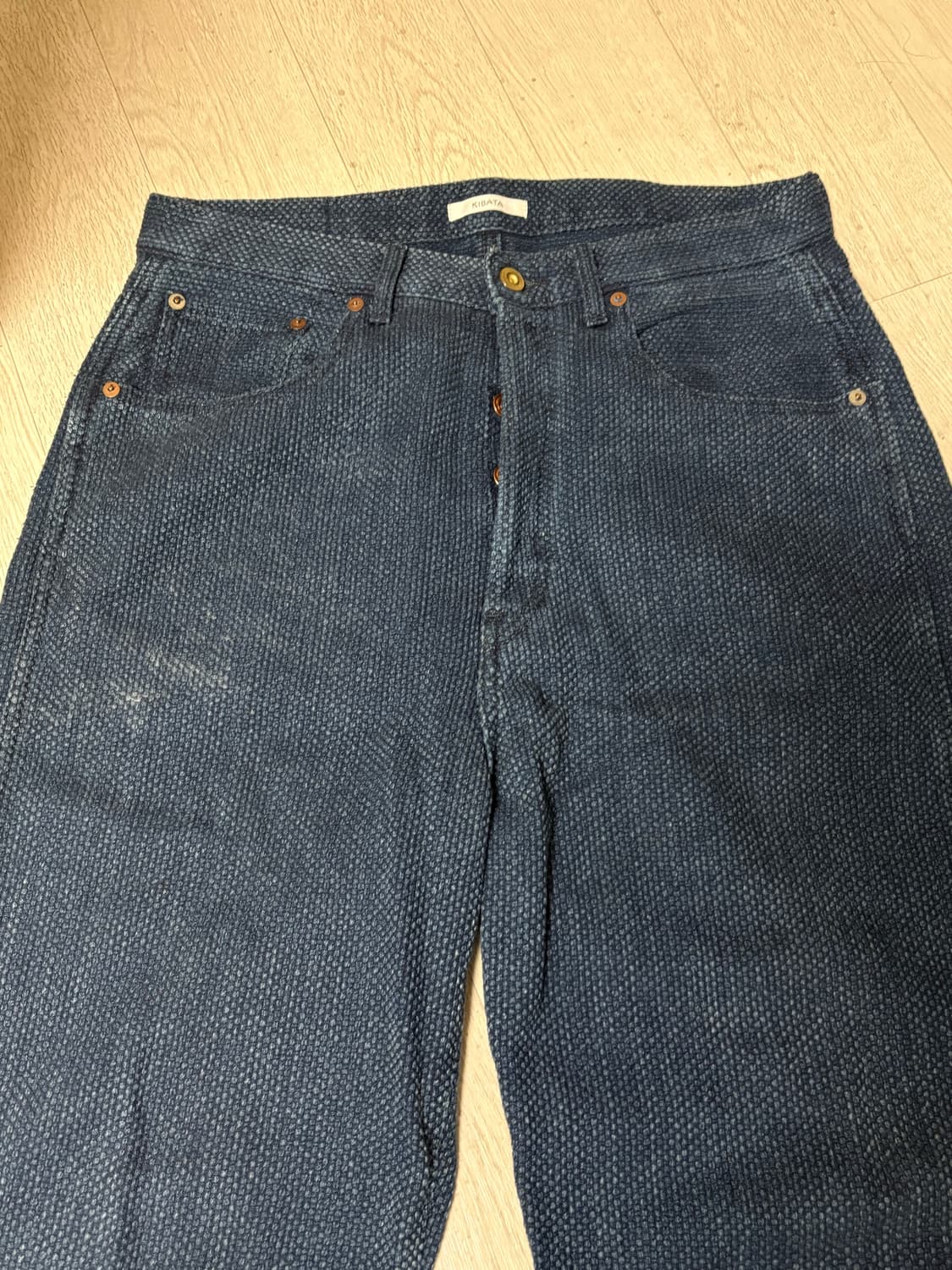 (32)(3)키바타kibata사시코 팬츠 올드블루 상품이미지5