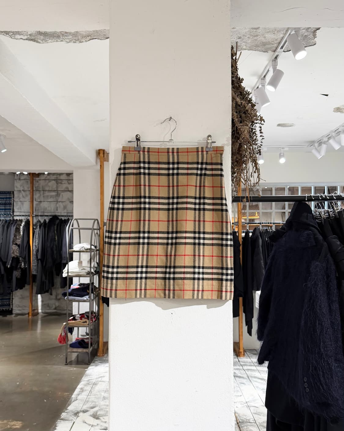 버버리 베이지 노바체크 울 스커트 상품이미지1