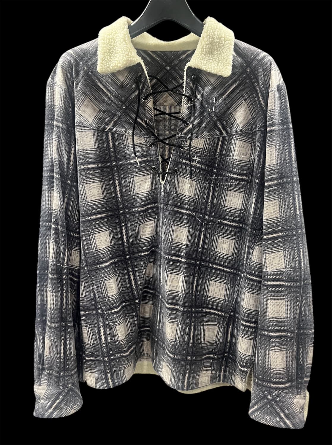 [2] 넘버나인 09AW 보아 풀오버 체크 셔츠 상품이미지1