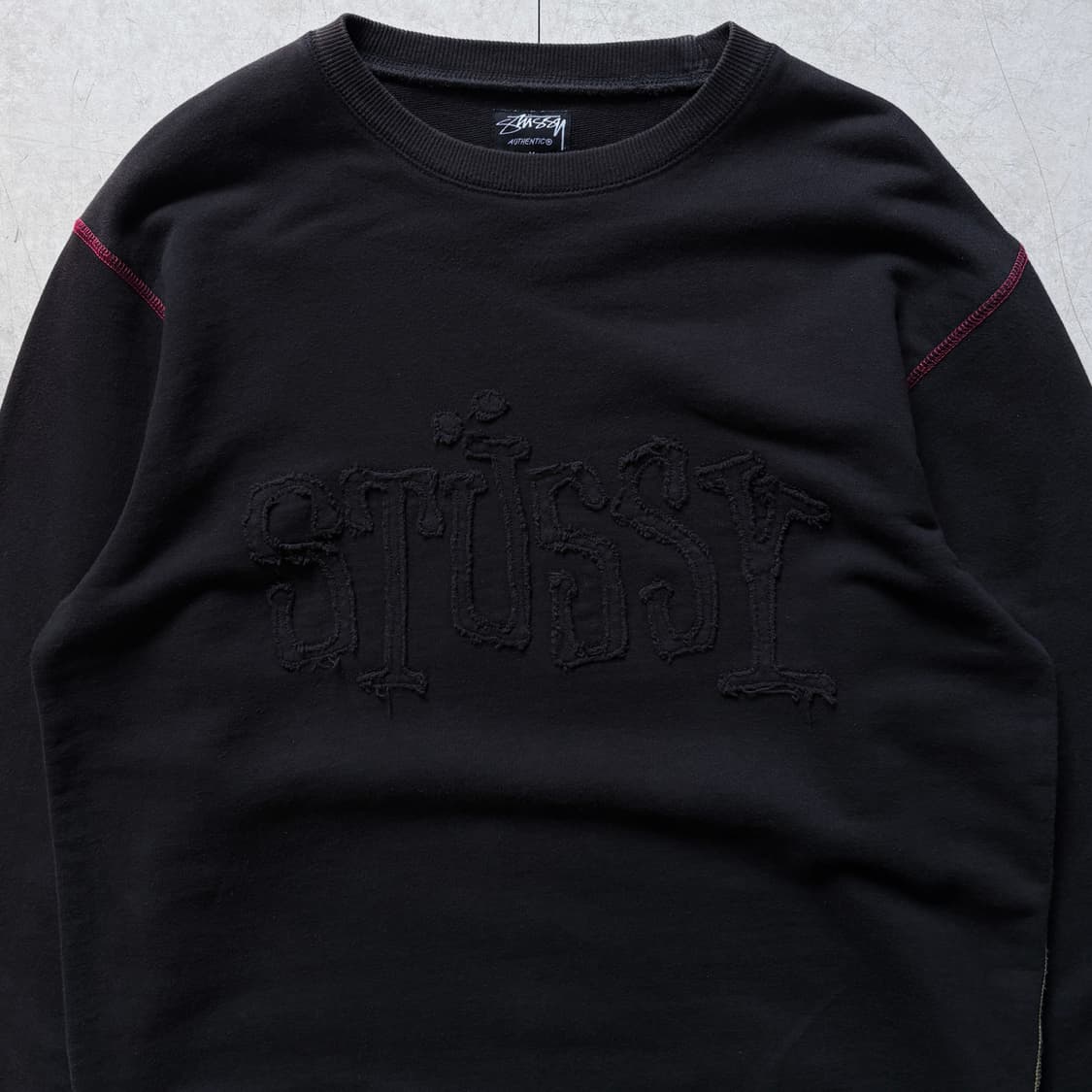 OLD STUSSY 레터링 패치 맨투맨 상품이미지3